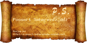 Possert Seherezádé névjegykártya